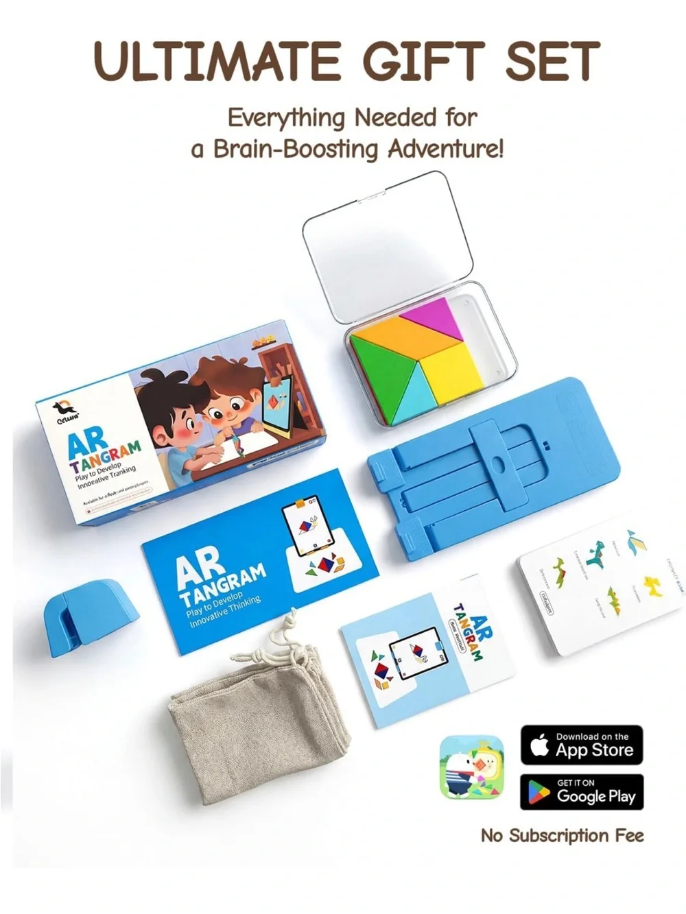 STEM Toys for Kids Ages 4-6, AR Tangram Puzzles with 1000+ Combinations  nwt